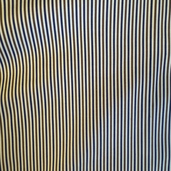 IKE BEHAR Blue White Brown Striped Button Down Shirt Size Large Men's Career - Picture 3 of 13